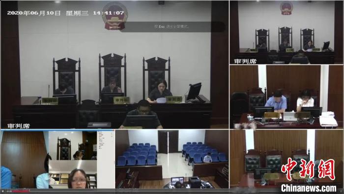 庭审现场。下城法院 供图 庭审现场。下城法院 供图